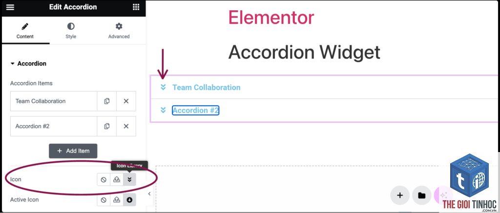 accordion widget elementor