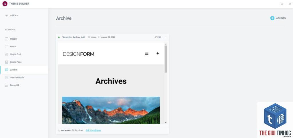 archive template elementor - Hình 4