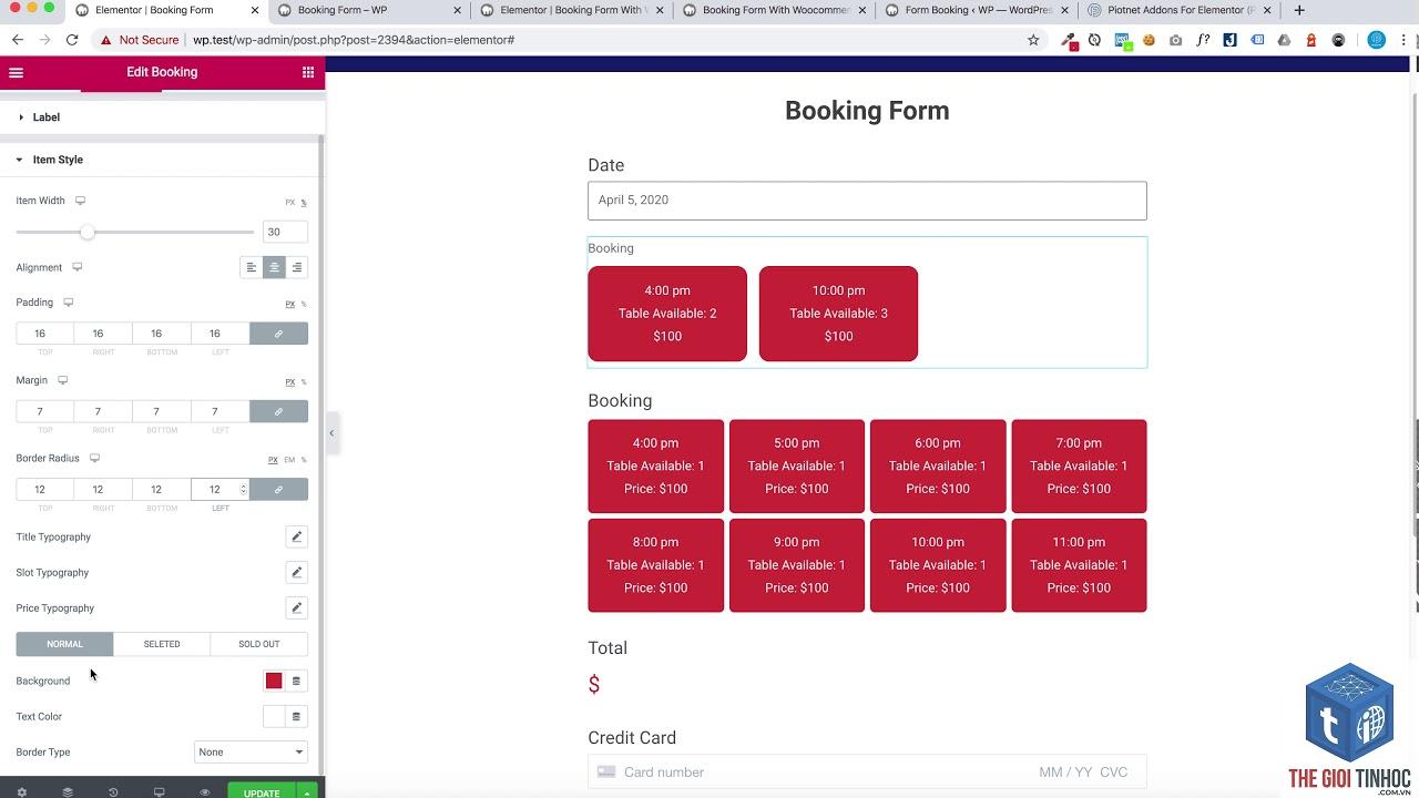 booking form elementor - Hình 1