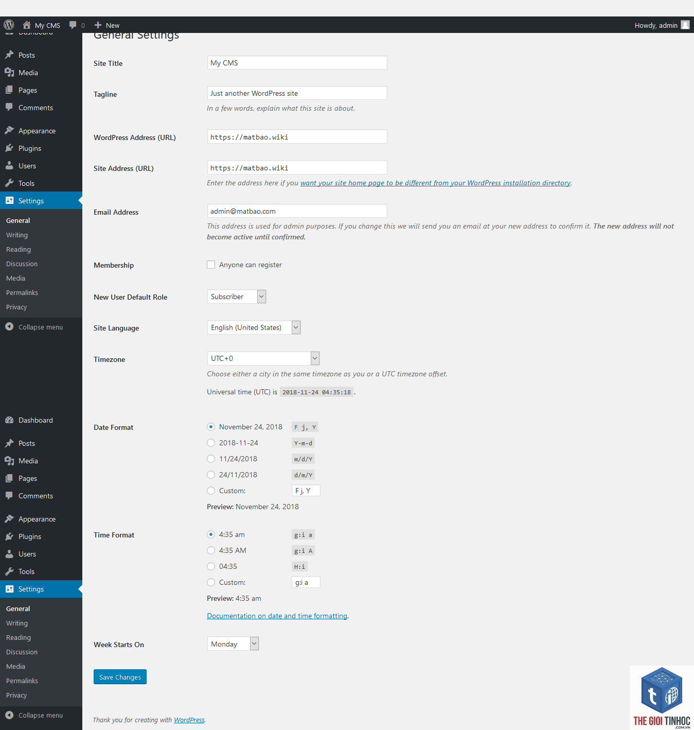 cài đặt hiển thị wordpress - Hình 3