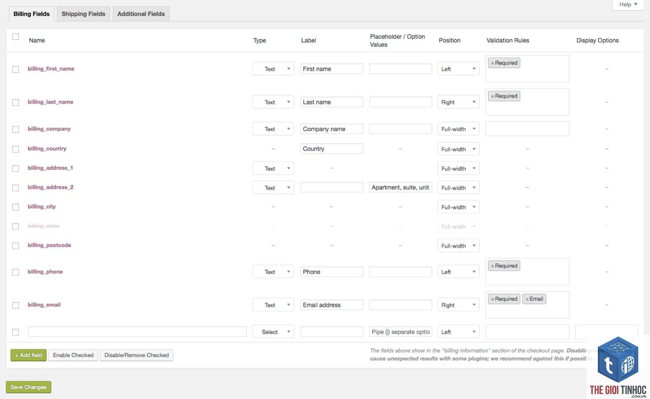 checkout fields woocommerce - Hình 1