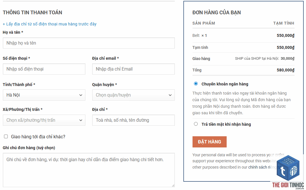 chi phí vận chuyển woocommerce - Hình 4