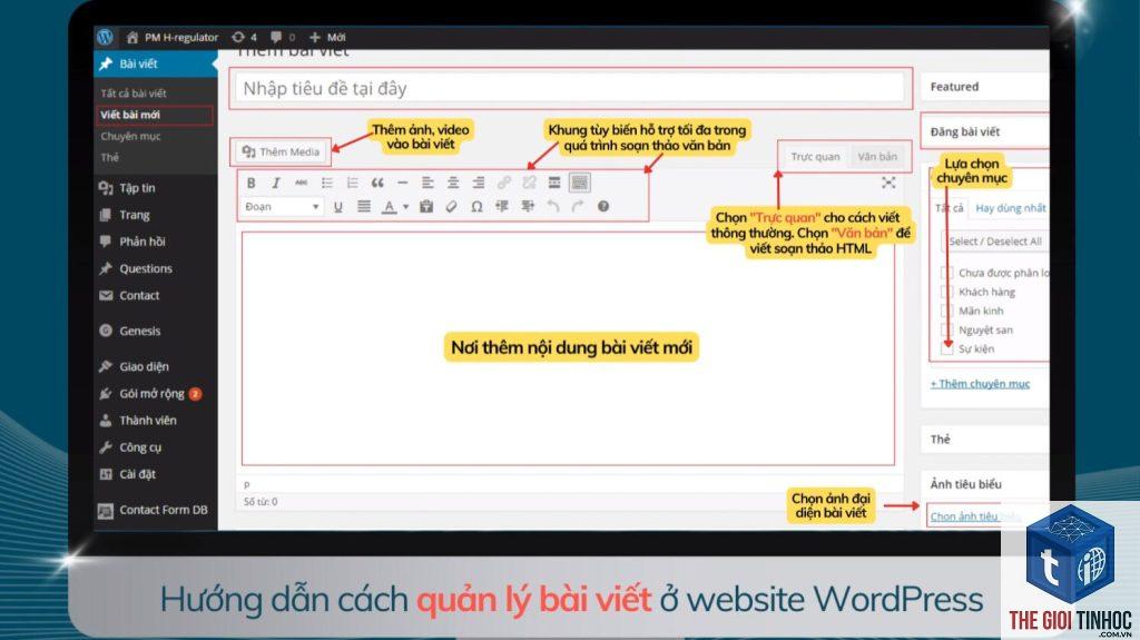 chỉnh sửa bài viết wordpress