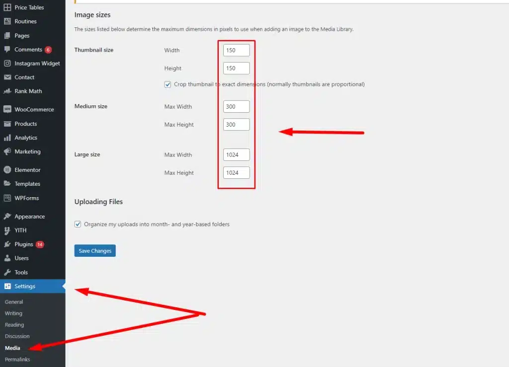 chỉnh sửa thông tin ảnh wordpress - Hình 2