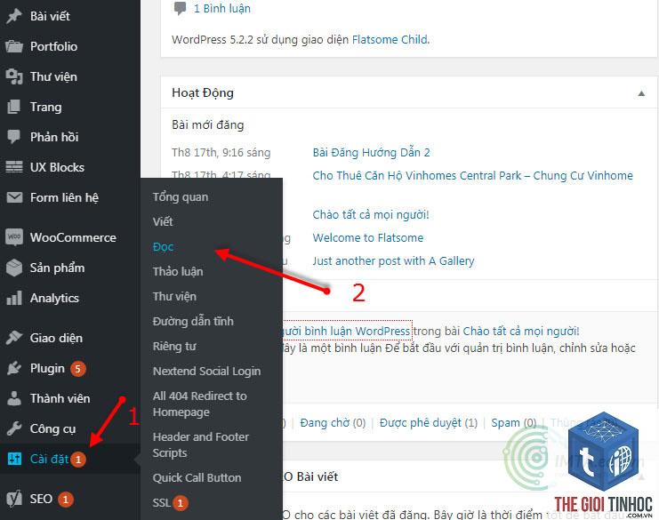 chỉnh sửa trang wordpress