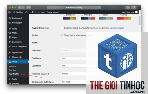 chỉnh sửa user wordpress