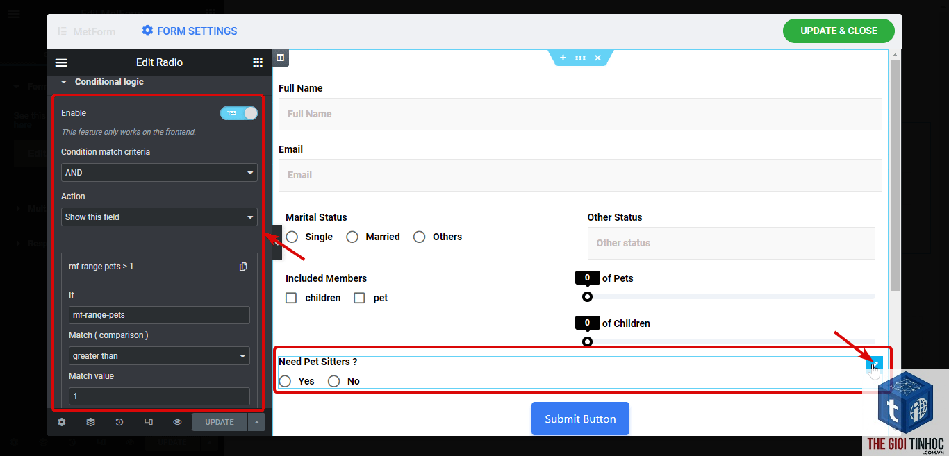 conditional form elementor - Hình 1