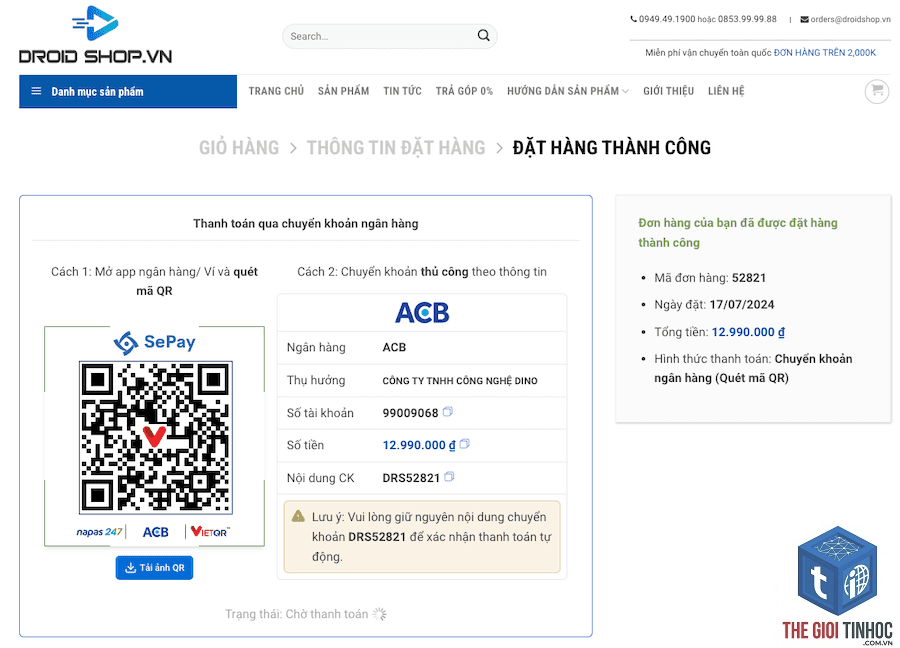 cổng thanh toán woocommerce