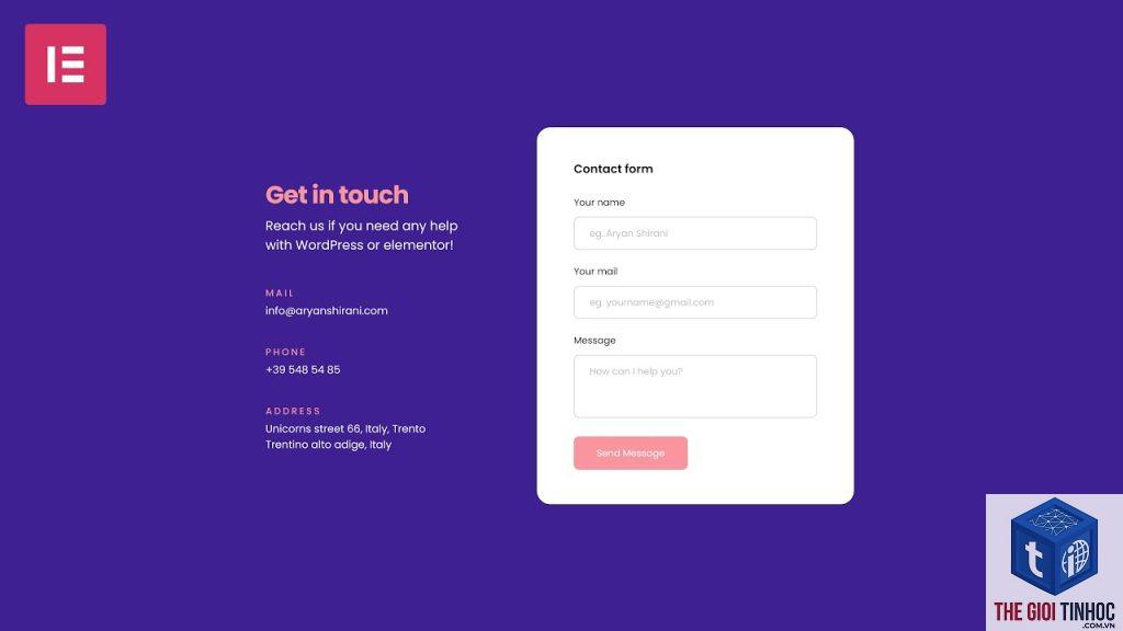 contact form elementor