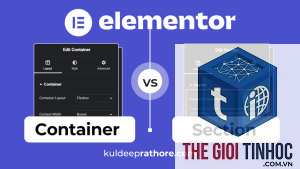 container và section elementor