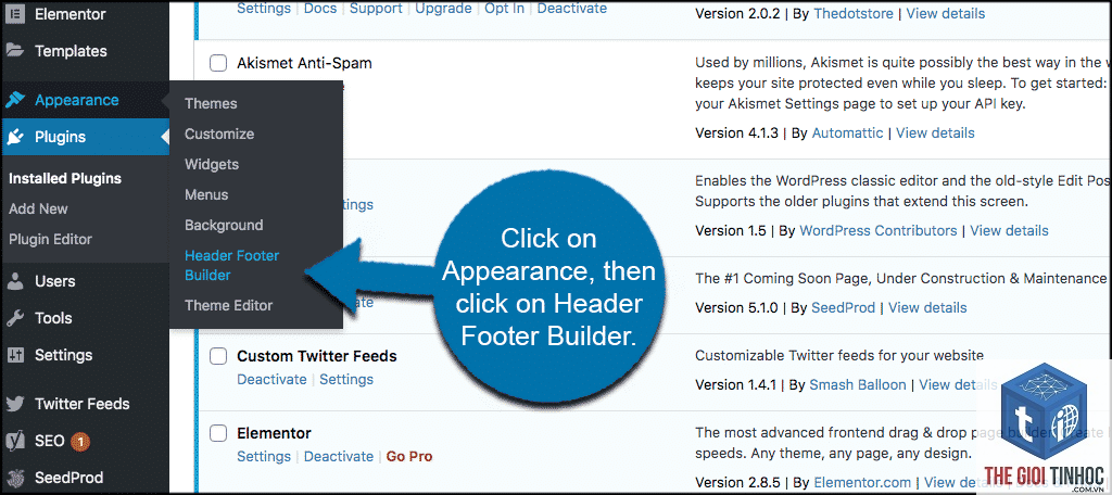 custom footer elementor