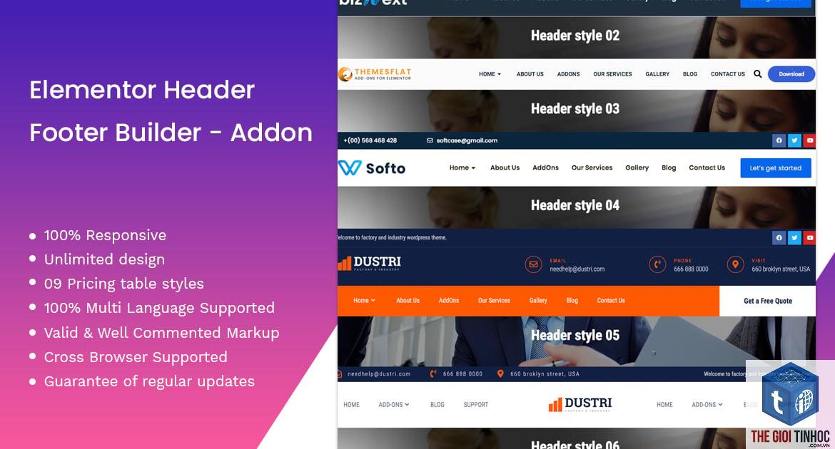 custom header elementor - Hình 5