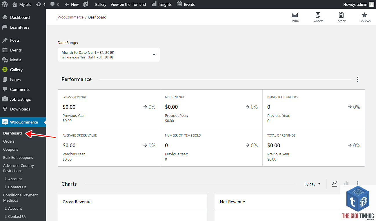 dashboard woocommerce - Hình 3