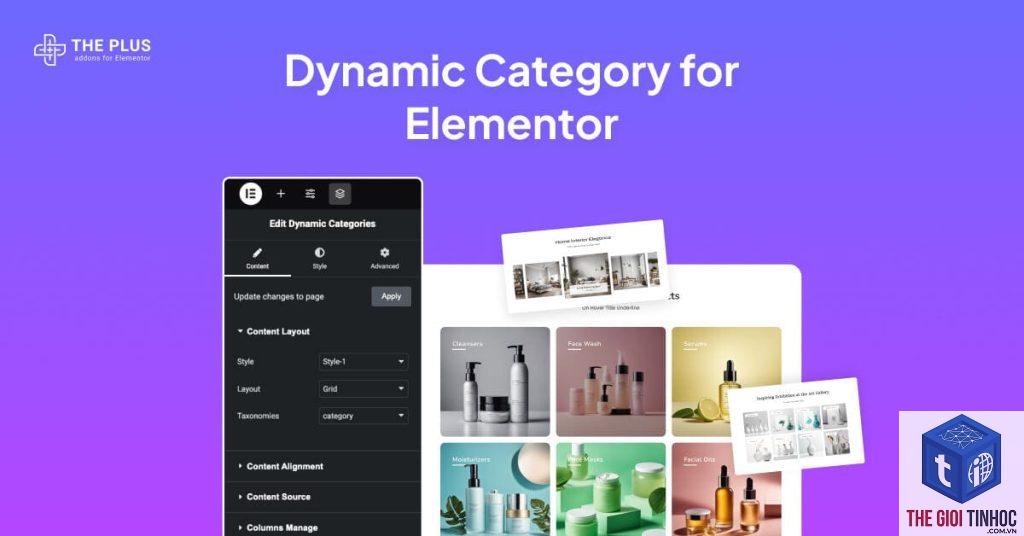 dynamic category elementor
