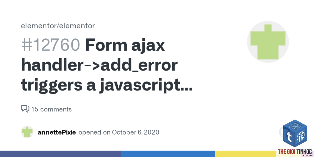 elementor ajax javascript lỗi