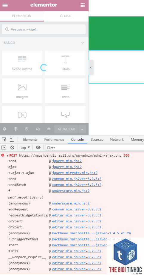 elementor ajax javascript lỗi - Hình 3