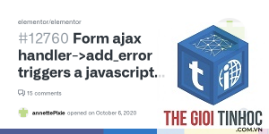 elementor ajax javascript lỗi