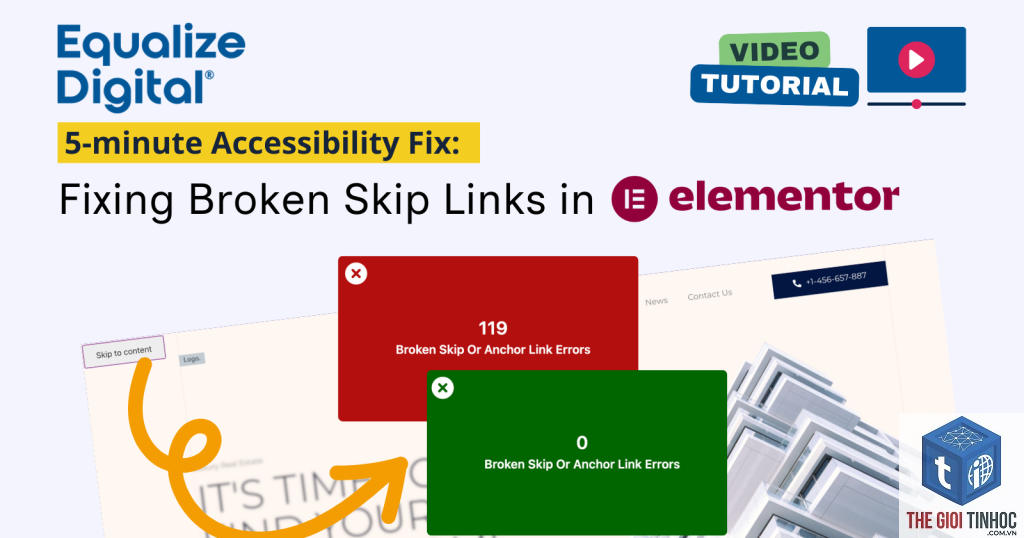 elementor anchor link lỗi