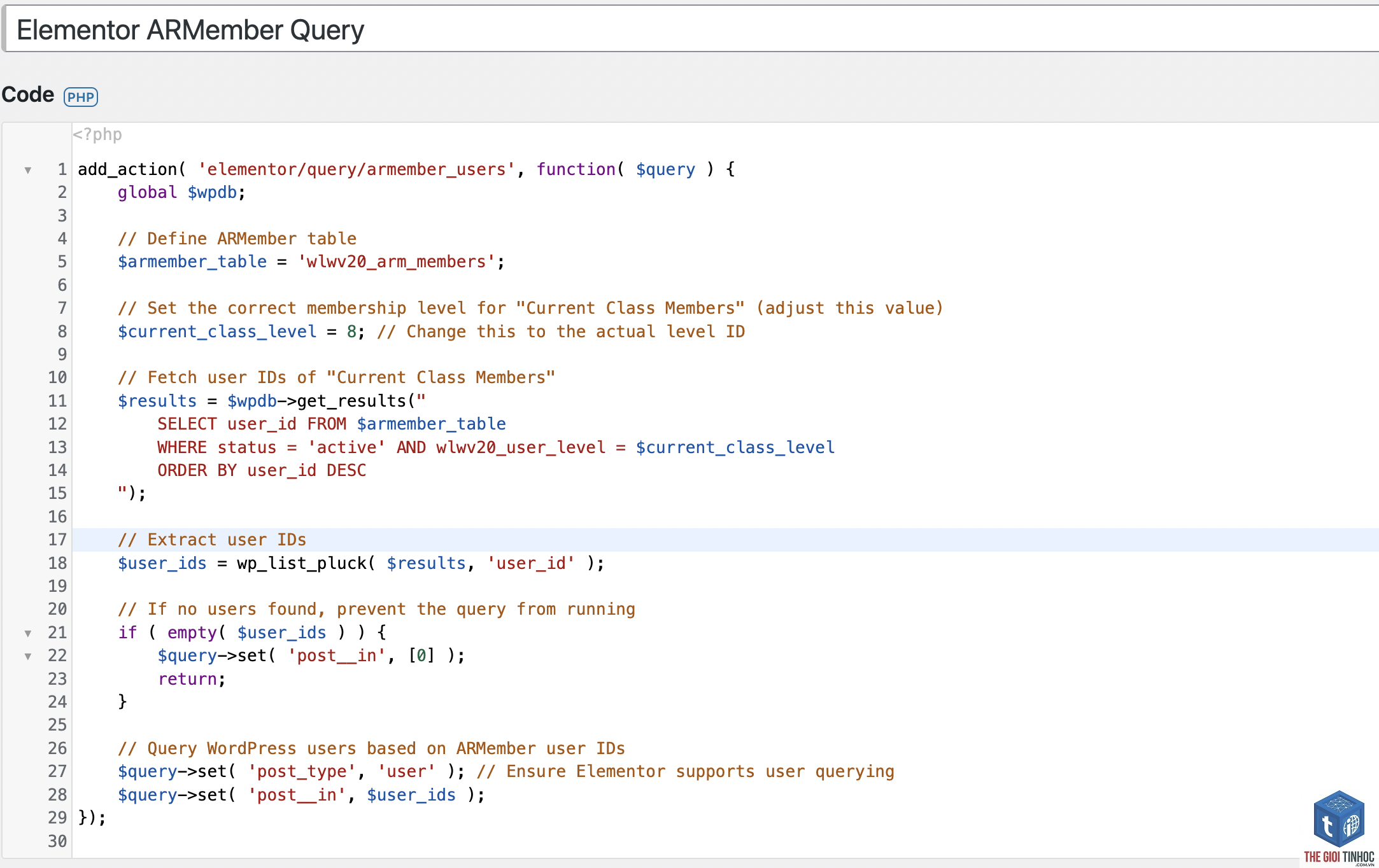 elementor custom query lỗi - Hình 2