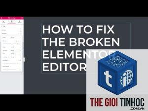 elementor editor broken