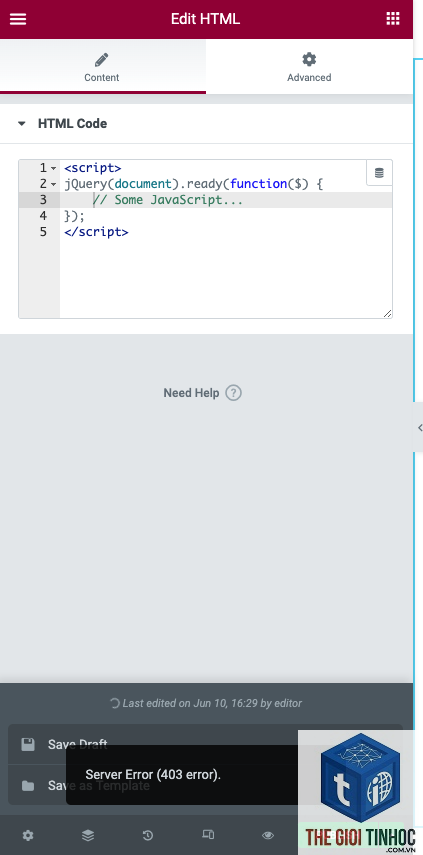 elementor editor javascript error - Hình 3