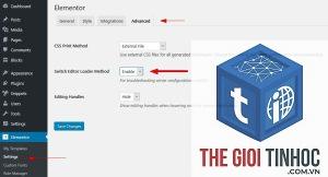 elementor editor không hoạt động