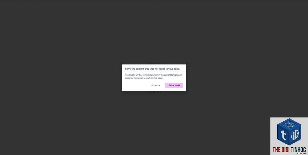 elementor footer lỗi