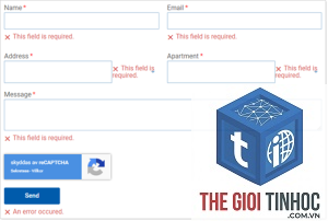 elementor form validation lỗi