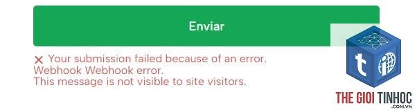elementor form webhook lỗi