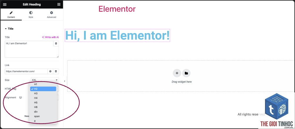 elementor heading widget lỗi - Hình 3