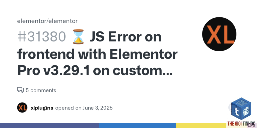 elementor js error