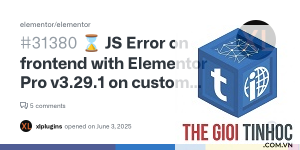 elementor js error