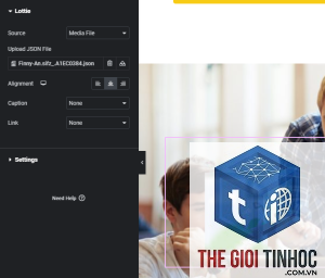 elementor lottie lỗi