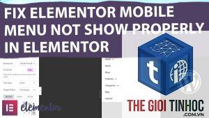 elementor mobile menu lỗi