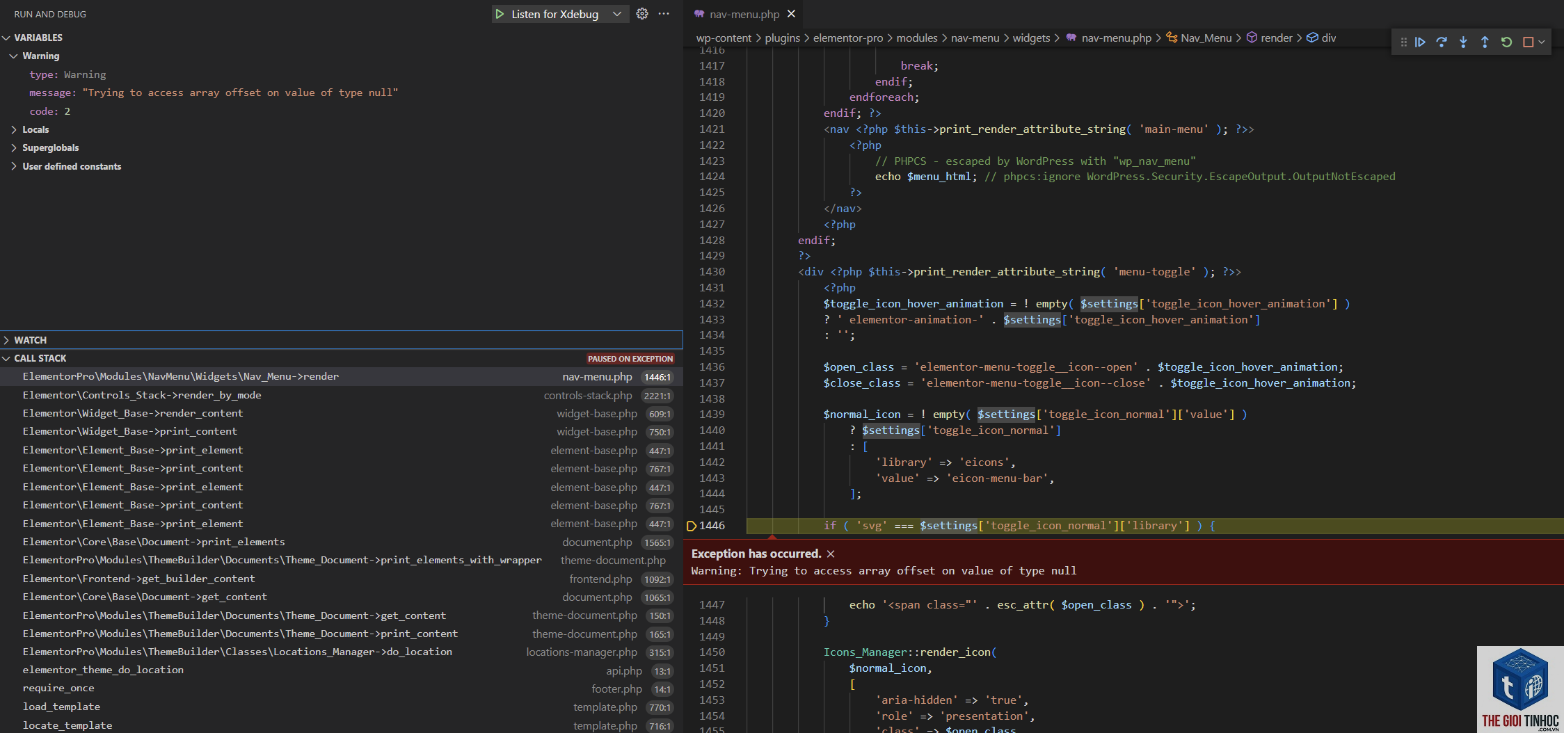 elementor php warning - Hình 2