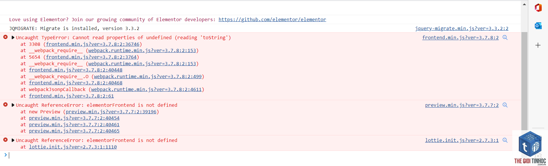 elementor preview javascript lỗi - Hình 4