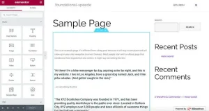 elementor preview trắng trang
