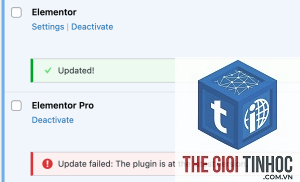 elementor pro update failed
