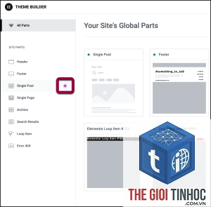 elementor single post template lỗi