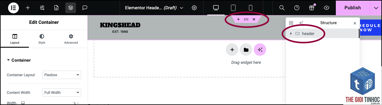 elementor sticky header lỗi - Hình 2