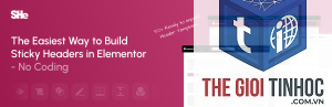 elementor sticky header lỗi