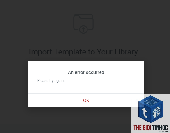 elementor template lỗi