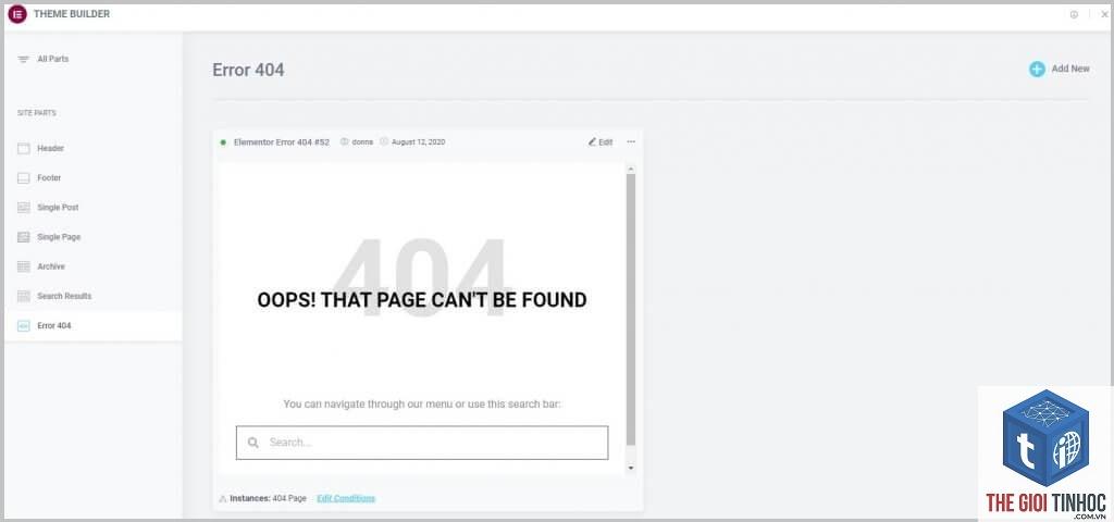 elementor theme builder lỗi - Hình 4