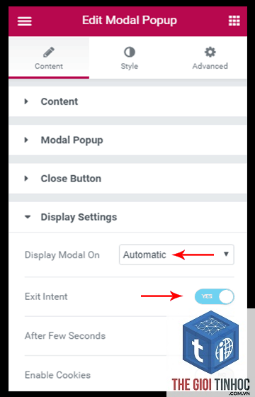 exit intent popup elementor - Hình 5