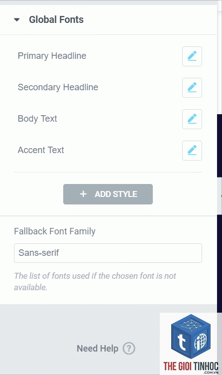 global fonts elementor - Hình 5