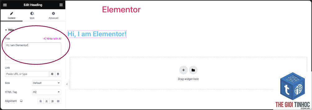 heading widget elementor