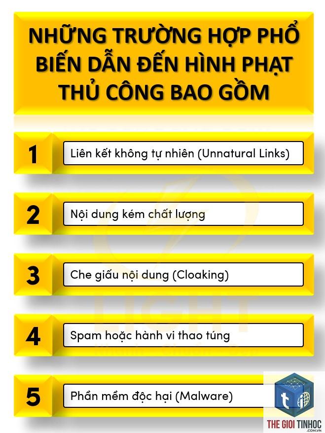 hình phạt thủ công google là gì