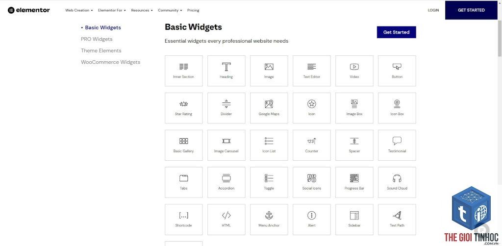 image widget elementor