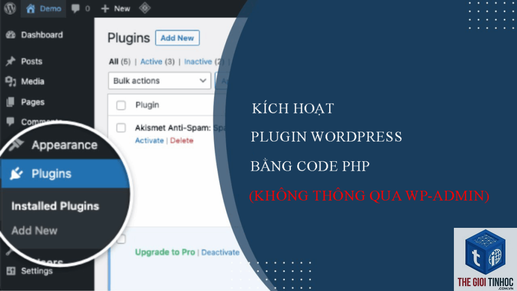 kích hoạt plugin wordpress