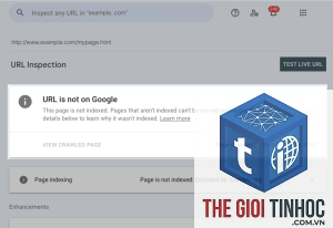 kiểm tra url trong search console